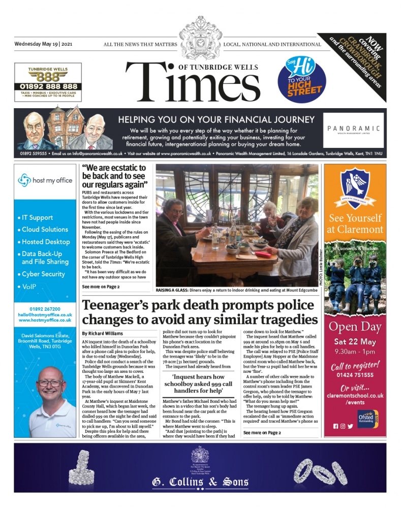 Read the Times of Tunbridge Wells May 19th 2021